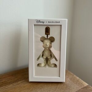 Baublebar X Disney Mickey Mouse White & Gold Bag Charm NIB